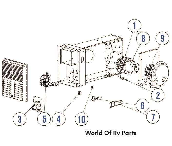 Atwood Hydroflame 7920II Rv Furnace 20,000 BTU Parts Breakdown Selection
