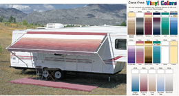 21' Black/Gray Vinyl Awning Fabric