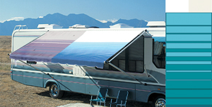 14' Teal Vinyl Awning Fabric