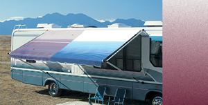 14' Burgundy Fade Vinyl Awning Fabric