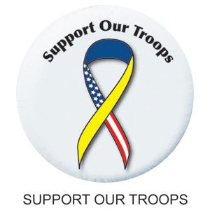 27" Size J Support Our Troops Spare Tire Cover