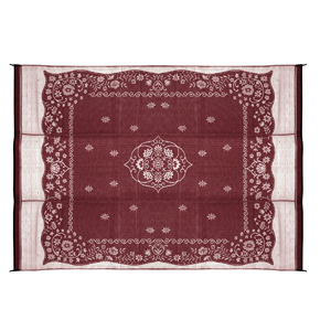 Burgundy Oriental 9' x 12' Outdoor Mat