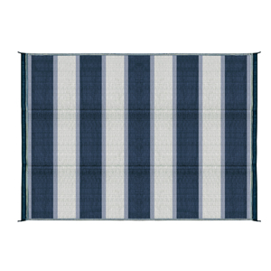 Blue Stripe 6' x 9' Outdoor Mat