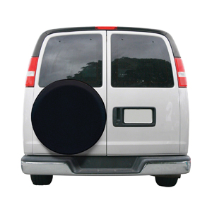 Black 26.75"-29.75" Elastic Spare Tire Cover