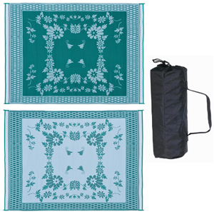 Green 9' x 12' Floral Mat