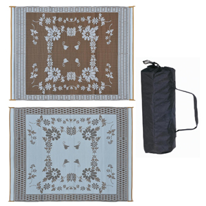 Brown 9' x 12' Floral Mat