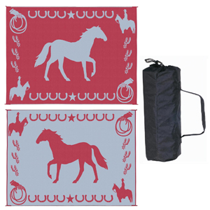 Burgundy 9' x 12' Lucky Horse Mat