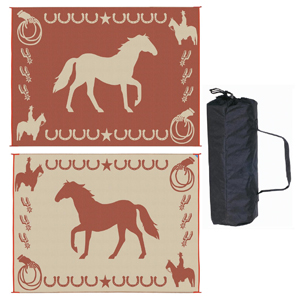 Brown 9' x 12' Lucky Horse Mat