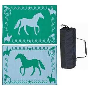 Green 9' x 12' Lucky Horse Mat