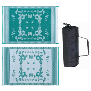 Green Floral 6' x 9' Mat