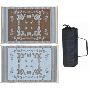 Brown Floral 6' x 9' Mat