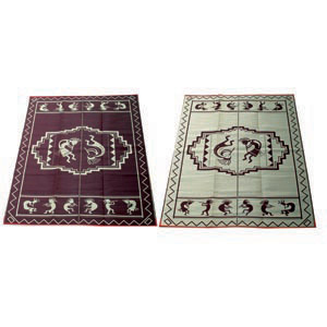 Burgundy/Beige Kokopelli 9' x 12' Mat