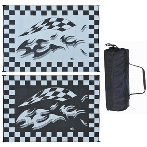 8' x 12' Black/White Checkered Mat