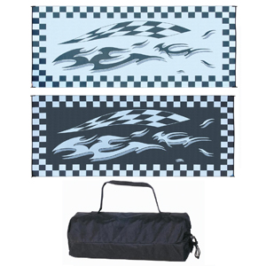 8' x 20' Black/White Checkered Mat