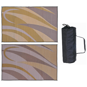 Brown/Gold Graphic Design 8' x 12' Mat