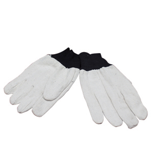 White Knit Wrist Canvas Glove