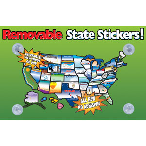 Removable State Stickers