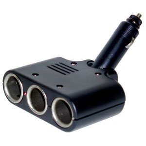 12 Volt 3-Way Outlet Plug