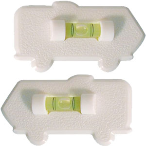 White Motorhome Level, 2/pk