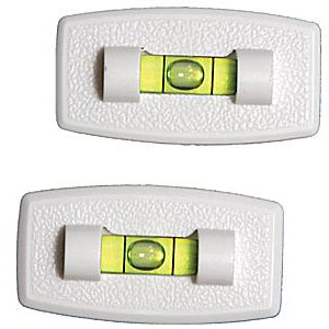White Rectangular Stick-On Level, 2/pk