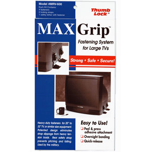 Black MAX Grip Big Screen TV Fasteners