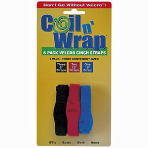 One-Wrap Buckle Straps, 6/pk