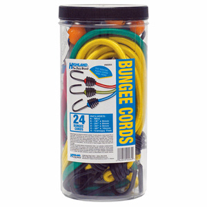 Assortment Heavy Duty Bungee Cord, 24/pk