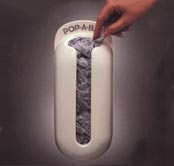 White Pop-A-Bag Plastic Bag Dispenser