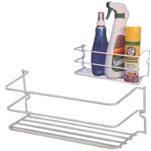 White Large Coated Wire Cabinet Rack
