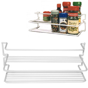 White Double Spice Rack