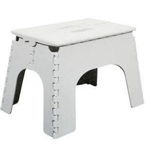 White 12" E-Z-Foldz Step Stool