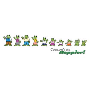 Frog Family - Couldn't be Hoppier! Fun Expressions Decal