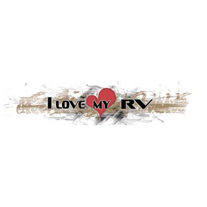 I Love My RV Fun Expressions Decal