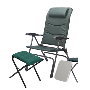 Green Captain's Chair w/ Foot Rest
