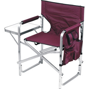 Burgundy w/ Side Table Director's Chair