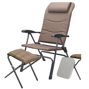 Brown Captain Chair w/Foot Rest