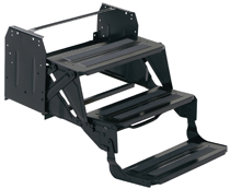 9" Drop 24" Wide Triple Manual Trailer Step