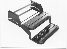 12" Drop 24" Wide Double Trailer Step