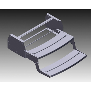 Radius 7" Drop 24" Wide Double Trailer Step