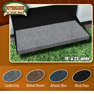 23" Wide Atlantic Blue Outrigger RV Step Rug