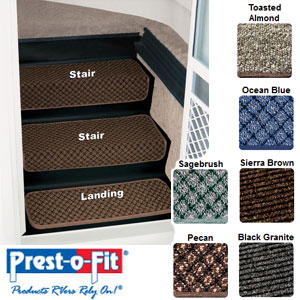 Pecan 6" Wide Step Huggers for Landing Steps