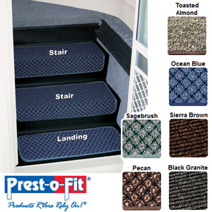 Ocean Blue 6" Wide Step Huggers for Landing Steps