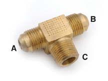 3/8" x 1/2" Flare To MP Tee