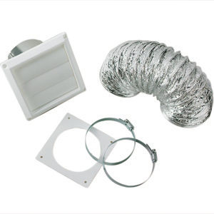 Paintable 4" Dryer Vent Kit w/ Louvered Cover