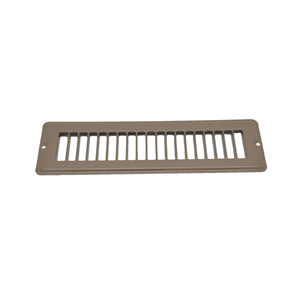 Brown  2-1/4" x 10" Floor Register w/o Dampe