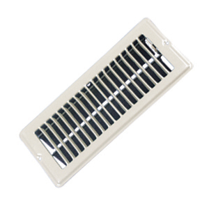 Brown 4" x 10" Floor Register w/ Damper