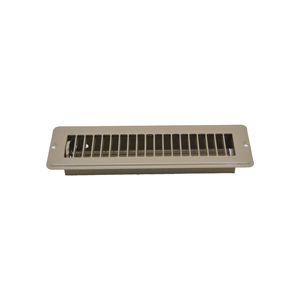 Brown  2-1/4" x 10" Floor Register w/ Damper