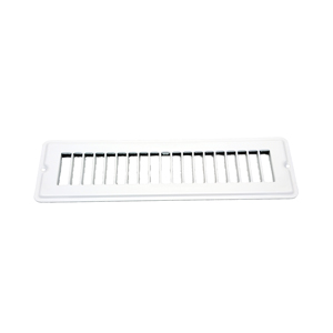 White  2-1/4" x 10" Floor Register w/o Damper