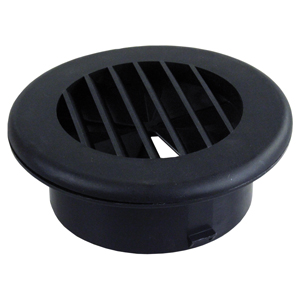 Black 4" Heat Vent Dampered
