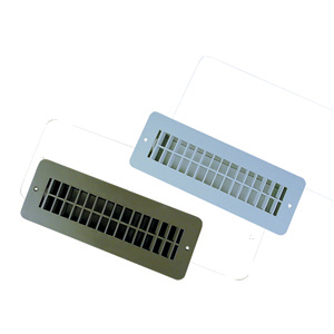 Polar White 2-1/2" x 10" Floor Register w/ Damper